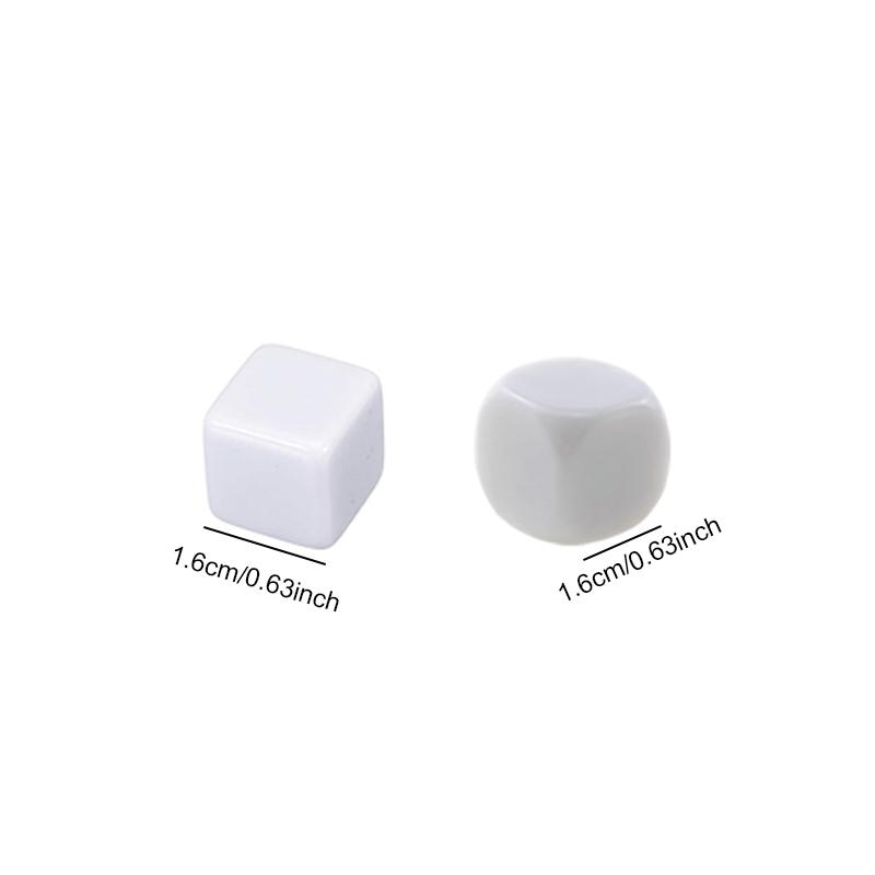 6/10pcs Blank Six Sided Dice Acrylic White Table Games for Board Games Party Gathering Leisure And Entertainment Props TMZ