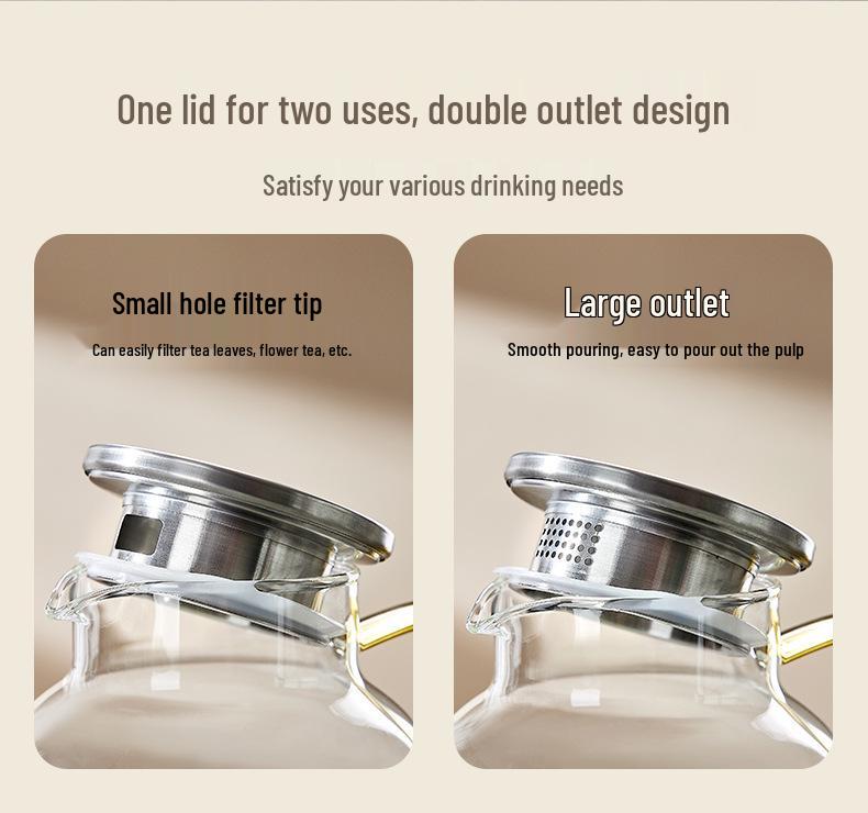 Large Capacity Heat-Resistant Borosilicate Glass Cold Water Kettle & Teapot