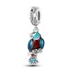 Trendy 925 Silver Large Billed Bir White Dove Parrot Feather Charms Beads Fit Pan 925 Original Bracelets DIY Luxury Fine Jewelry