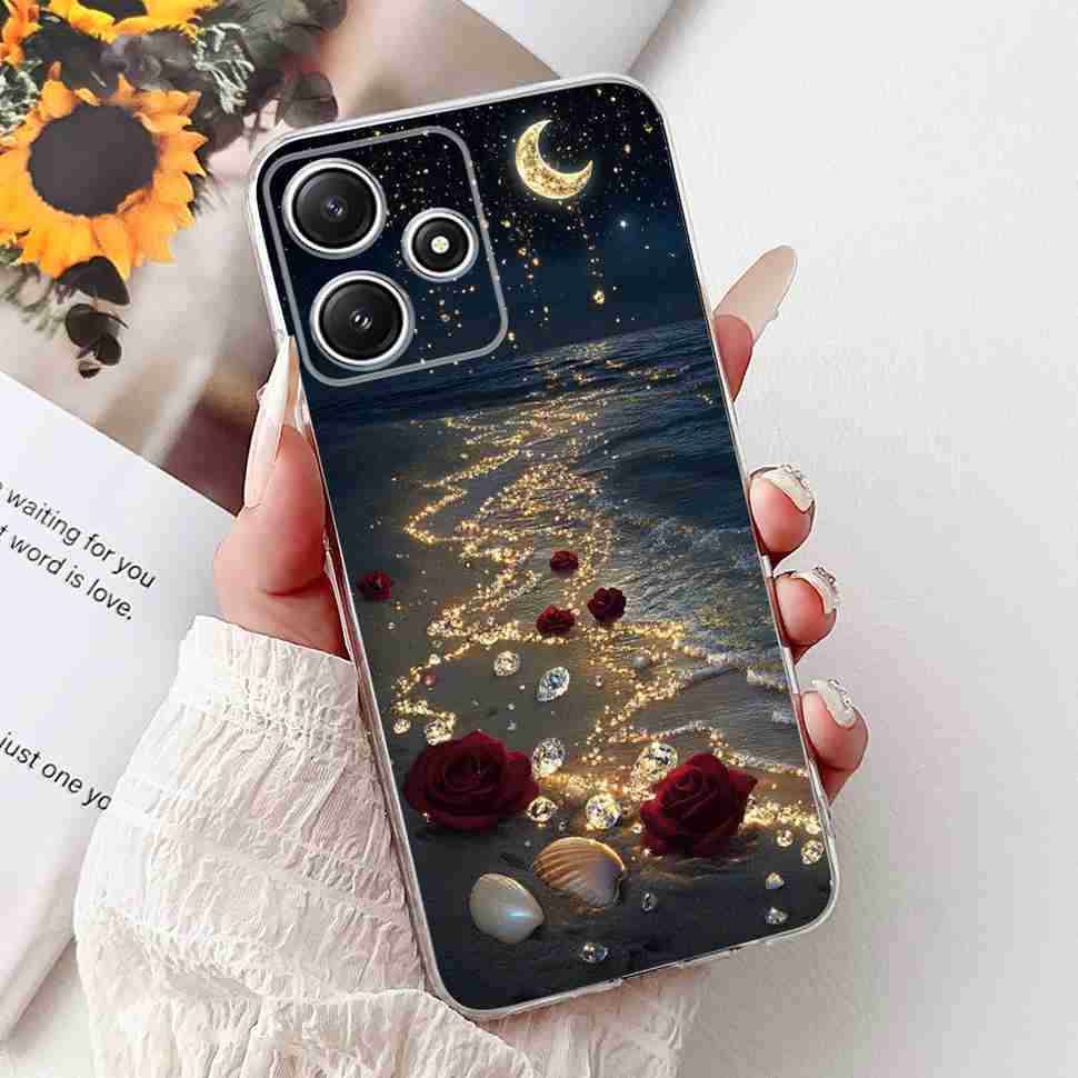 For Xiaomi Redmi Note 12R 5G Case Summer Little Daisy Lemon Soft Silicone TPU Cases For Redmi Note12R NOTE12R 23076RA4BC Shell