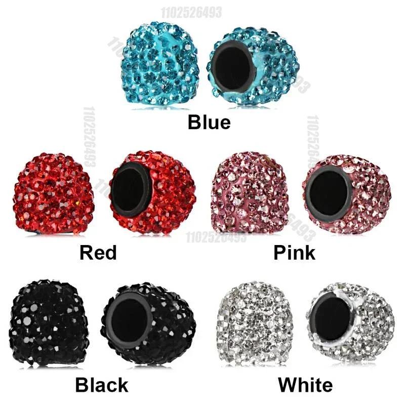 4PCS Bling Diamond Car Wheel Tire Valve Caps Tyre Rim Stem Covers for Automobiles Motorcycles Truck Bike Women Auto Amagi
