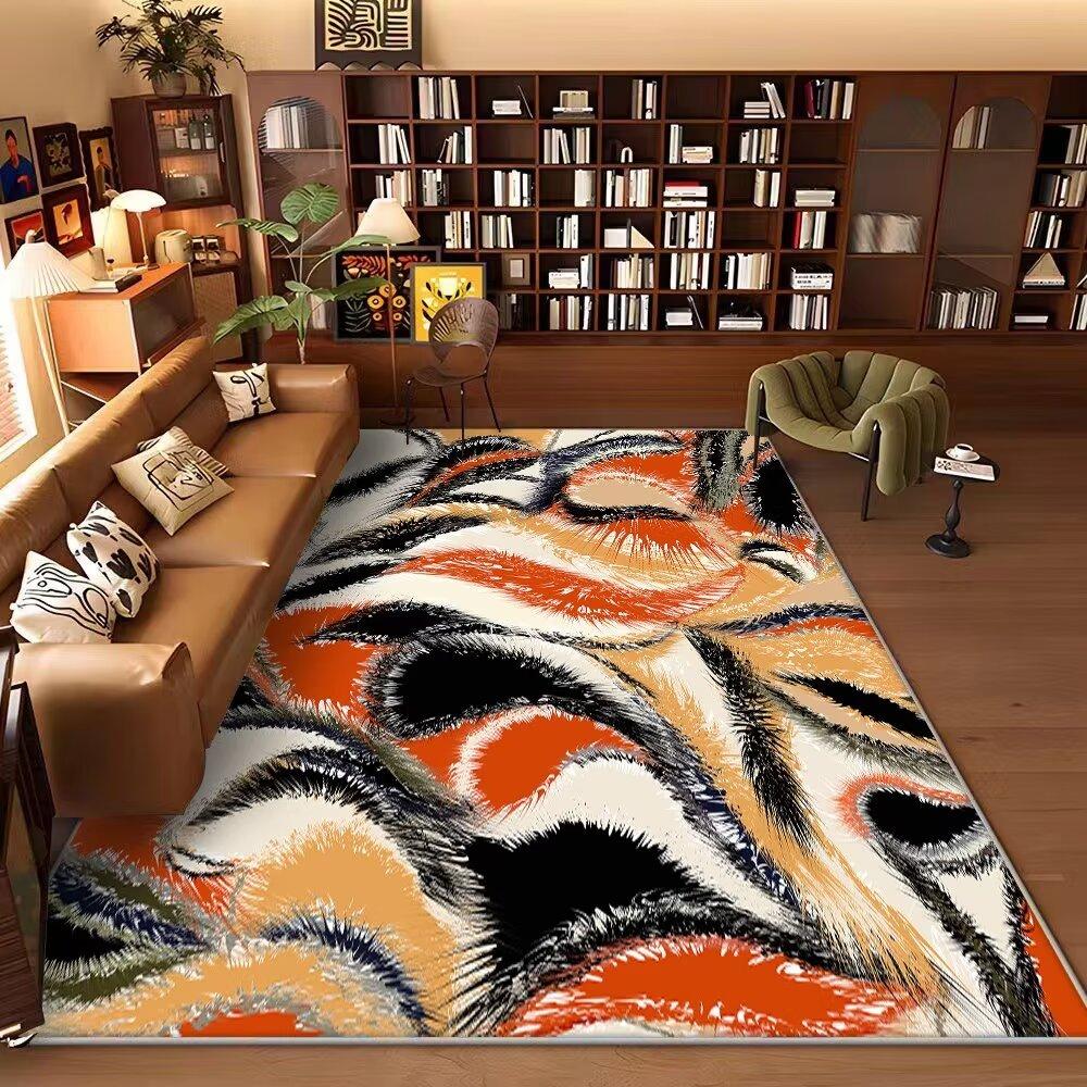 Nordic Abstract Geometrical Carpet for Living Room Decoration Fashion Study Sofa Side Floor Mat Large Area Rugs for Bedroom Soft