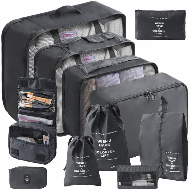 Cross-Border Travel Storage Bag Set: 8-Piece and 9-Piece Clothing Organizer