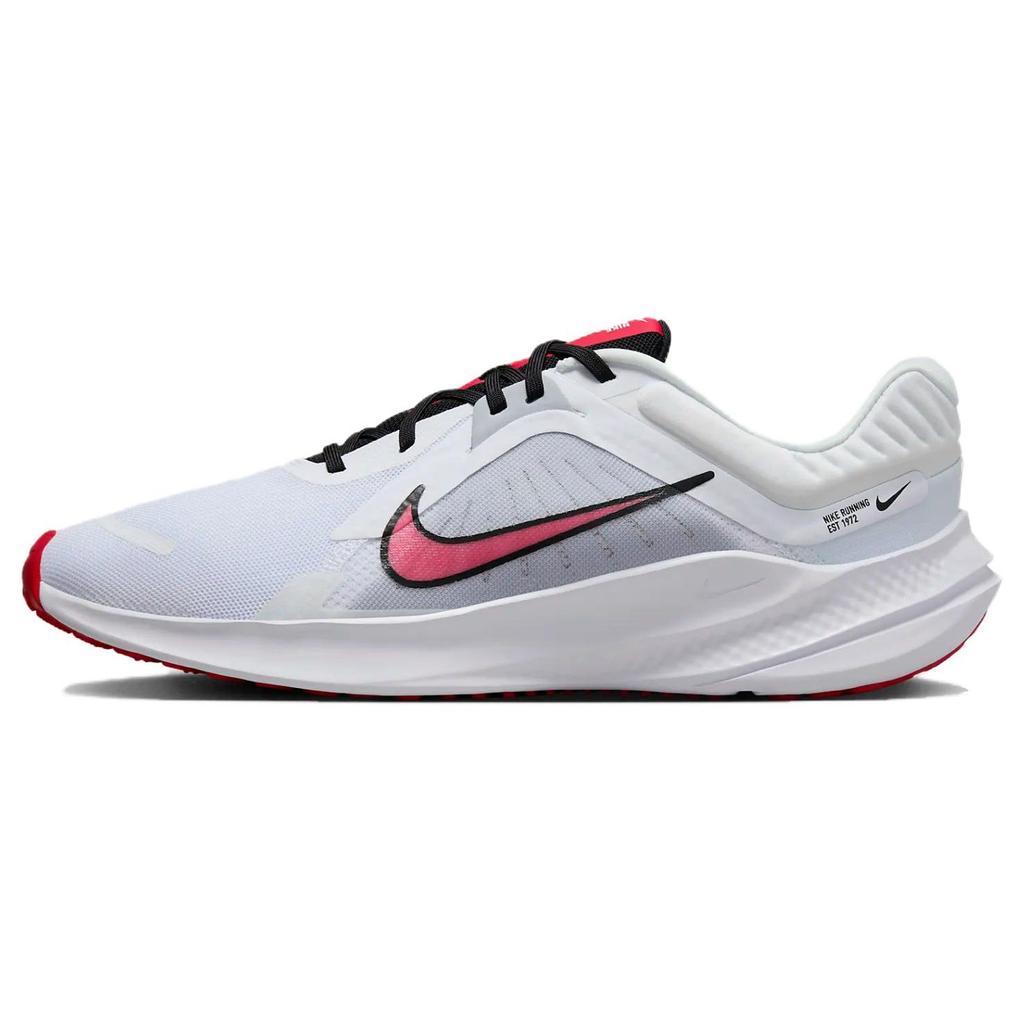 Nike Quest 5 White Fire Red Men Sneakers Light-Smoke-Grey Black DD0204-104