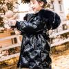 Parka de toamnă iarnă coreeană pentru fete, impermeabilă, lucioasă, călduroasă, lungă, haină de exterior pentru fete 5-14 ani, jachetă pentru copii, ținută pentru adolescentă
