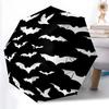 1pc Sturdy 8-Bone Auto Umbrella, All Saints' Day Bats Umbrella, Digital Printed, Foldable Umbrella for On-the-Go Outdoor Use