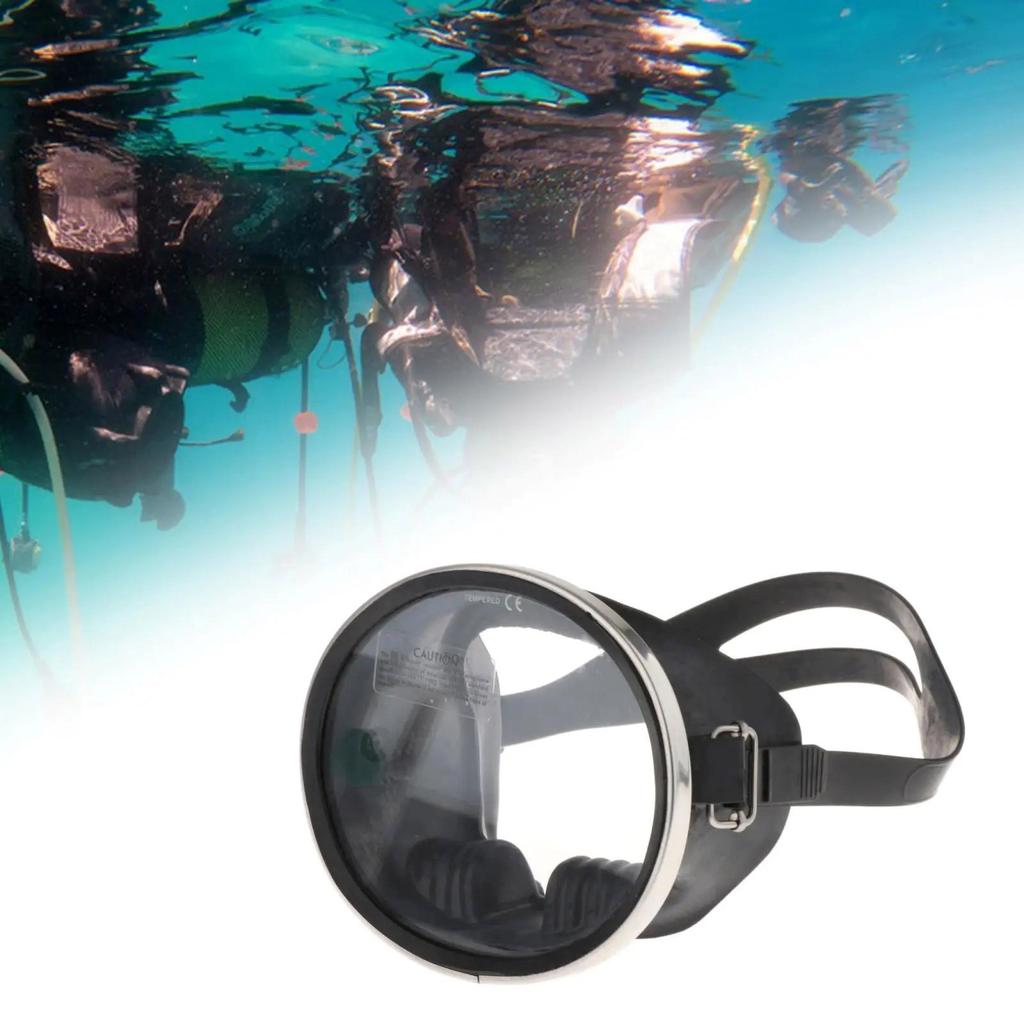 Adjustable Clear Panoramic Goggle Ovals Diving Swimming Goggle Single Lens Snorkels Diving Mask Diving Accessories