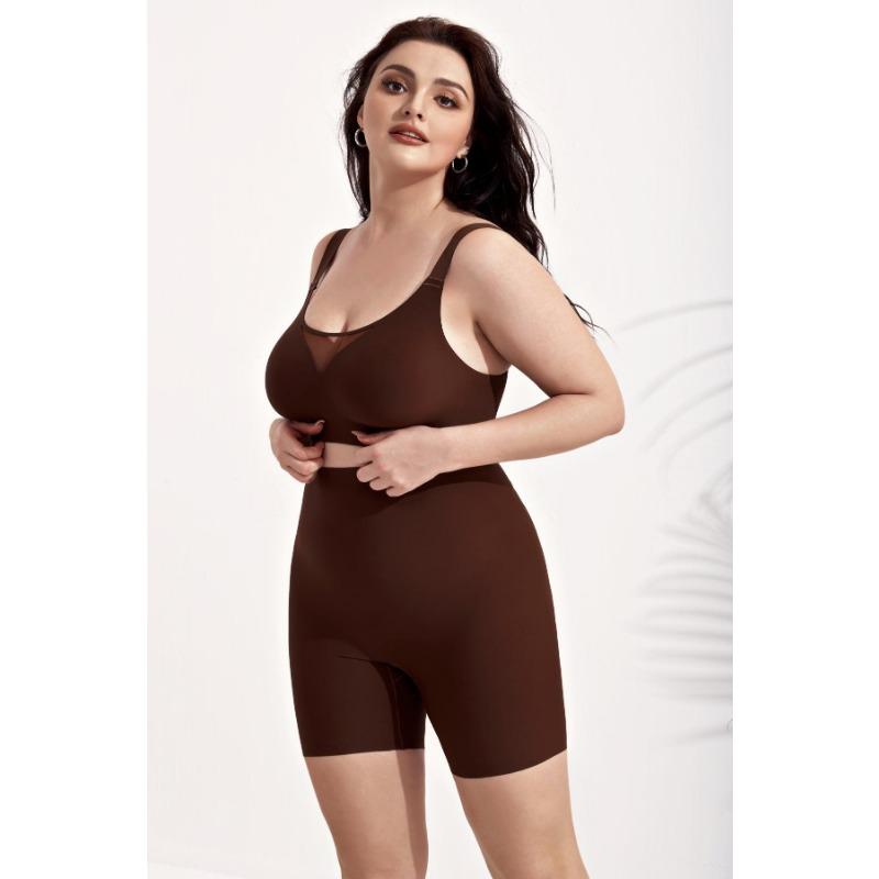 Plus Size Women Soft Support Seamless Push Up Comfortable Bra For Large Bust