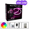 DC24V 3535 RGB LED Neon Rope Lights Color Change Music Sync Control with App/Remote Waterproof Flexible Lamp for Indoor Outdoor