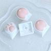 LED Cat Paws Corgi Buttock Keycap Mechanical Keyboard Key Cap Pendant  Fun Gifts