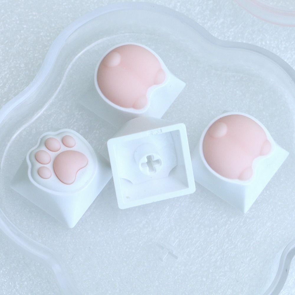 LED Cat Paws Corgi Buttock Keycap Mechanical Keyboard Key Cap Pendant  Fun Gifts
