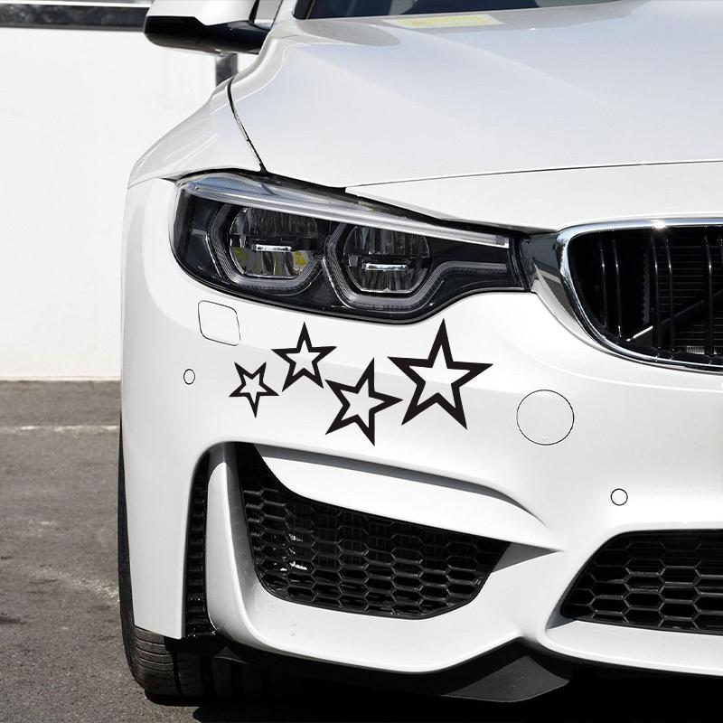 G078 12CMX24CM Stars Car Sticker Vinyl Car Decal Waterproof Stickers On Car Truck Bumper Rear Window No Background