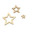 100pcs/lot Hollow Wooden Stars for Crafts, 1-3cm Wood Slice Star Shape Cutout Embellishment Pieces for DIY Art Crafting Projects