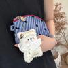 Sleeping Sheep Plush Pendant Cute Fluffy Ruffle Collar Mini Cartoon Stuffed Ornament for Crossbody Bag Decor Gifts for Teens