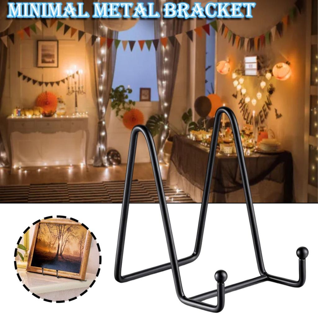 2 Pack Black Iron Display Stands - 4 Inch Easel Holders For Plates, Photos & Art - View #9