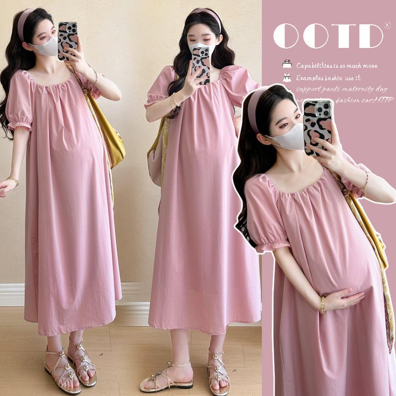 2026 Summer Stylish Loose Plus Size Maternity Dress XL