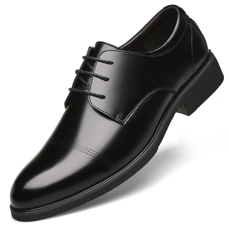 Formal Height Increasing Shoes Man Taller Elevator 6CM Invisible Insole For Men Heighten Increased Oxfords Business Lift