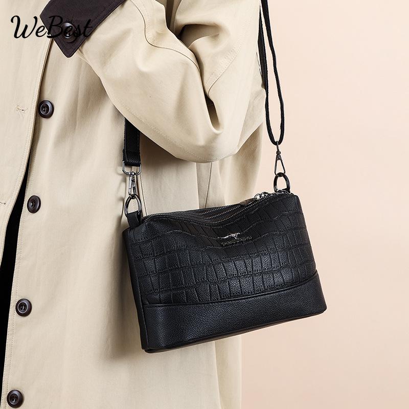 

Simple Layered Soft Shoulder Bag
