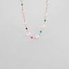 JUDY AND PAUL Olivia Pearl and Rainbow Gemstone Rose Gold Bracelet