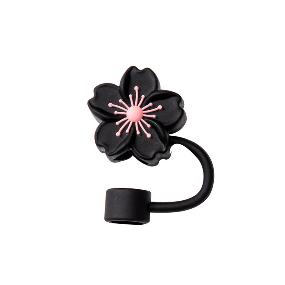 Tapa para Pajita con Forma de Flor de 10 mm/0,4 pulgadas Compatible con Vaso Stanley de 30 y 40 Oz Tapa de Pajita de Flor de Silicona Suave