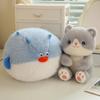 Cat Eating Cute Fish Plush Toy Doll Soft Doll Office Napping Pillow Gift