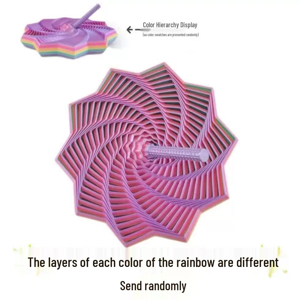 3D Printed Sensory Fidget Star Robot: Hexagonal Spiral Tower with Handle