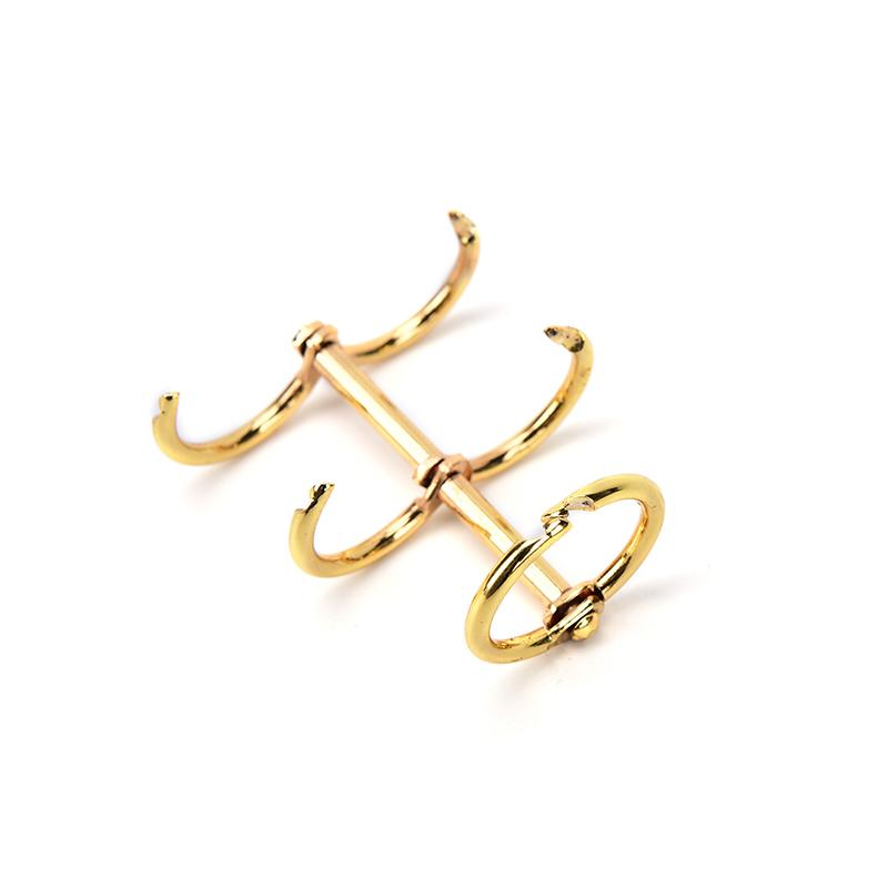 1X Metal Notebook Loose Leaf Binder Binder Ring Snap Album Split Hinged Keyring