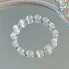 Ice Clear Crystal Cat's Eye Beaded Bracelet - Women's High-End Chinese Style Moonstone Jewelry