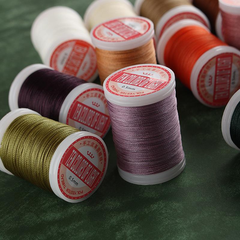 

120m/roll for Jewelry Weave Braided Leather Sewing Round Polyester Cord Rope DIY Craft 0.5mm Strong Waxed Thread