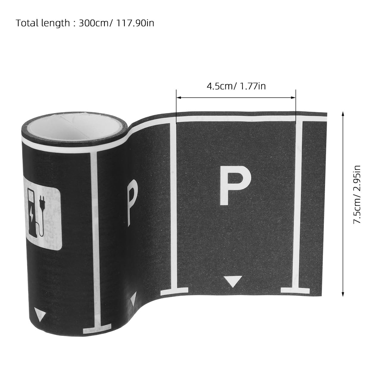 Miniature Parking Lot Tape Roll for Kids DIY Parking Space Design with Lot Marker and Road Sign Accessories Safe and Interactive Play Tape for Family