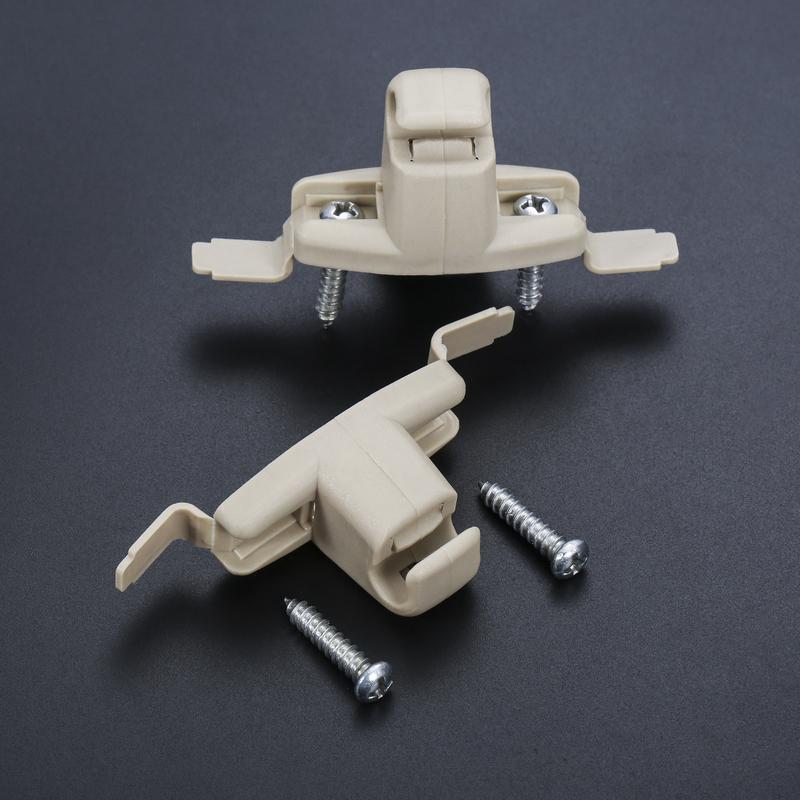 2Pcs Beige Car Sun Visor Clip Holder Bracket Sun Visor Clips including 4 Screws For BMW 32i 323i 328Ci 330xi M3 Car Accessory