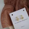 Metal Ball Drop Earrings for Womans New Two Wear Way Round Fashion Korean Fashion Jewelry Gothic Girlsimple Earrings