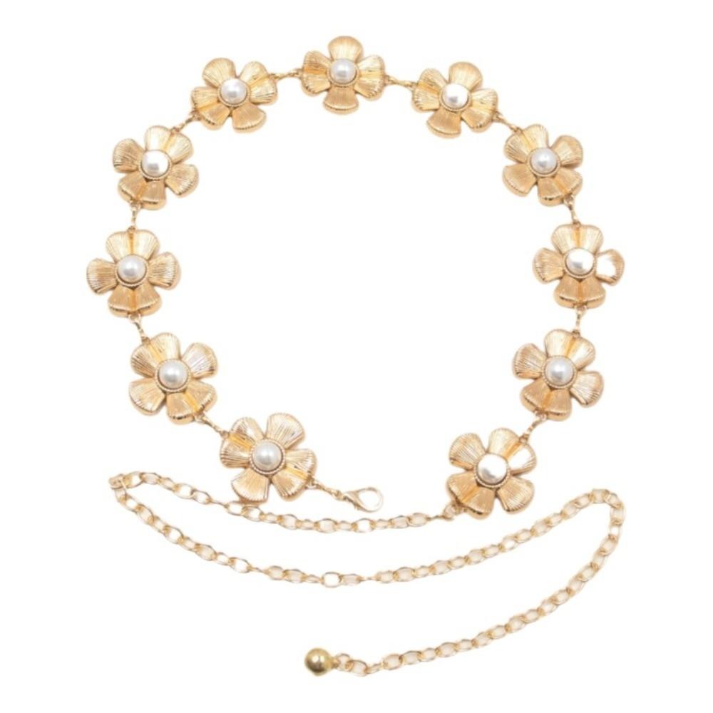 

Sunflower Punk Thin Waist Chain Boho Body Chain Bikini Belt Clothing Accessories золотий