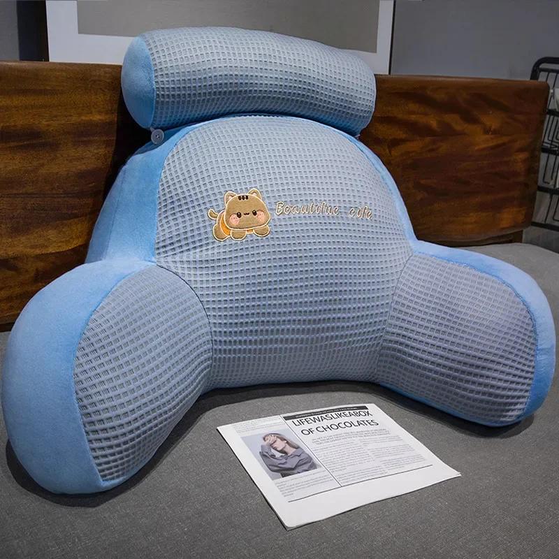 Летний Прохладный Дышащий Подушка-опора для Спины Изголовье Кровати Мягкая Сумка Подушка для Защиты Талии Подушка для Чтения на Кровати в Мужском Общежитии Сиденье-подушка 50x40cm 6360₽