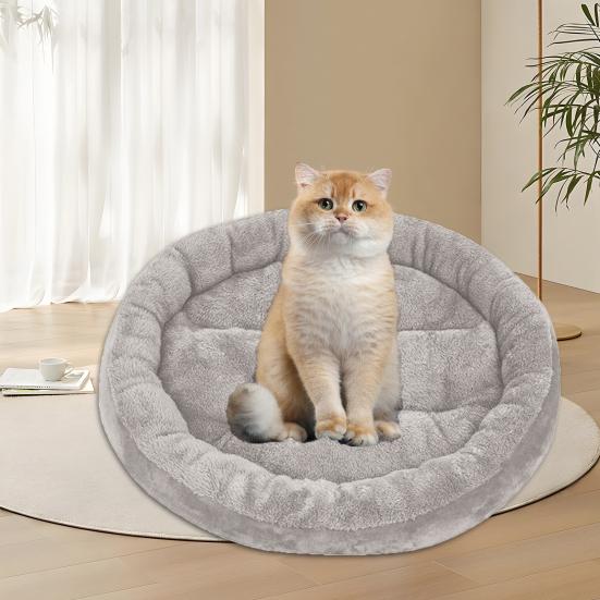 Cozy Pet Dog Bed Winter Warm Kennel with PP Cotton Filling Round Shape Dog Sleeping Bed for Cats Small Large Dogs