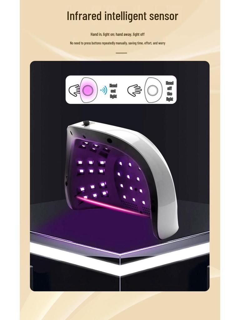 256W High Power UV/LED Dual Light Nail Curing Lamp