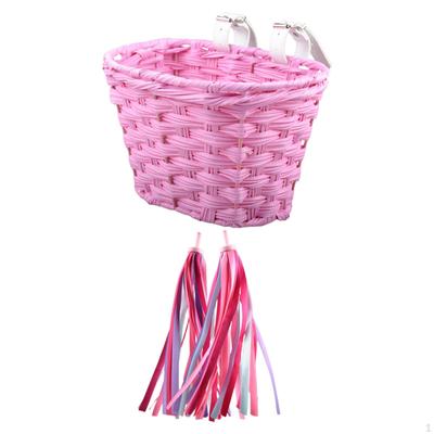 Καλάθι ποδηλάτου μπροστινό τιμόνι με 2 ιμάντες, χειροποίητο καλάθι, μεταφορά και αποθήκευση ποδηλάτου