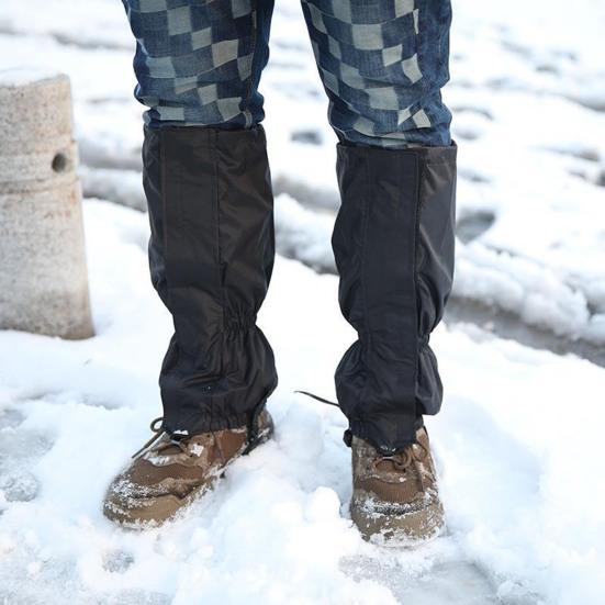 2 Stück Outdoor Gamaschen Verstellbar Herren Damen Wandern Klettern Skifahren Jagd Sand Schutz Schneestiefel Schuh Gamasche Beinschutz Abdeckung