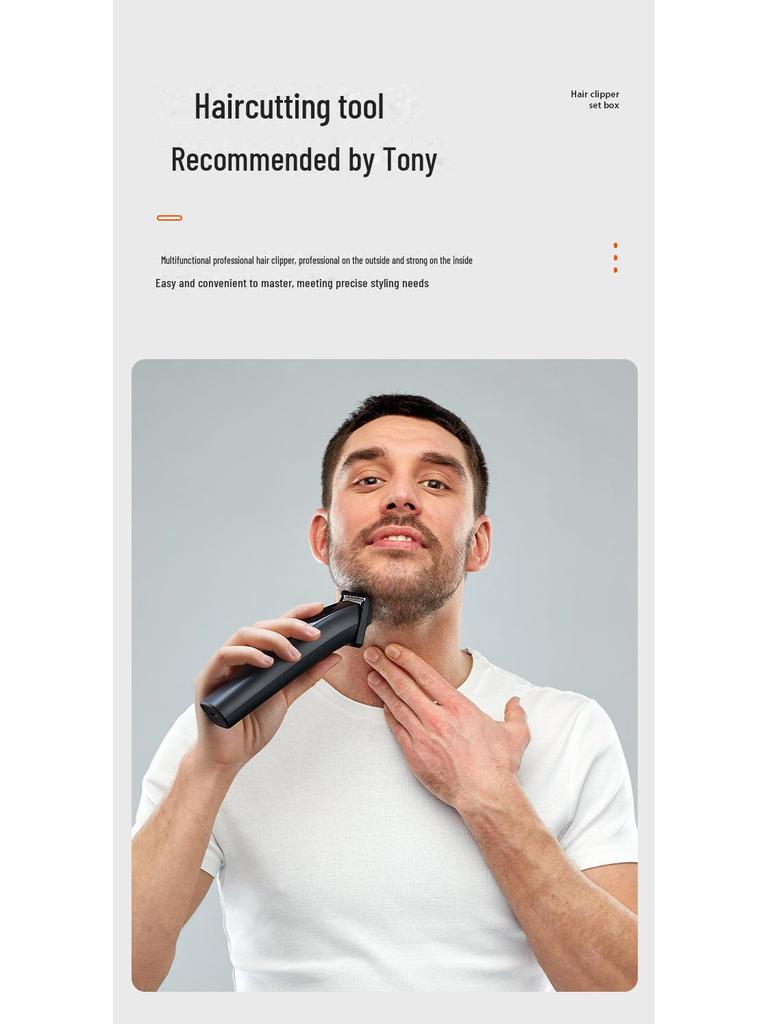 Professional Portable Electric Hair Clipper for Men with Digital Display - Ideal for Salon and Home Use