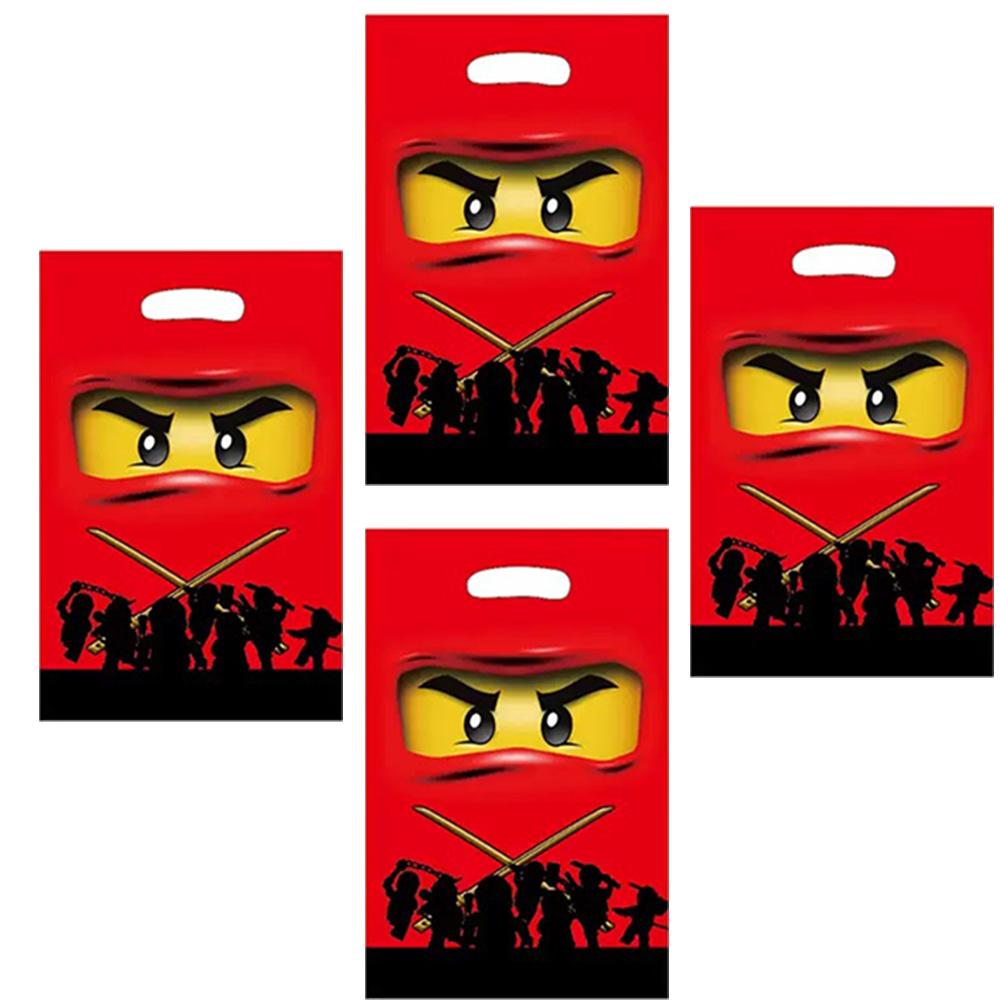 10Pcs Cartoon Ninja Gift Bag Birthday Party Supplies Candy Bag Gift Filling Bag Gifts to Guests Children Baby Shower Supplies
