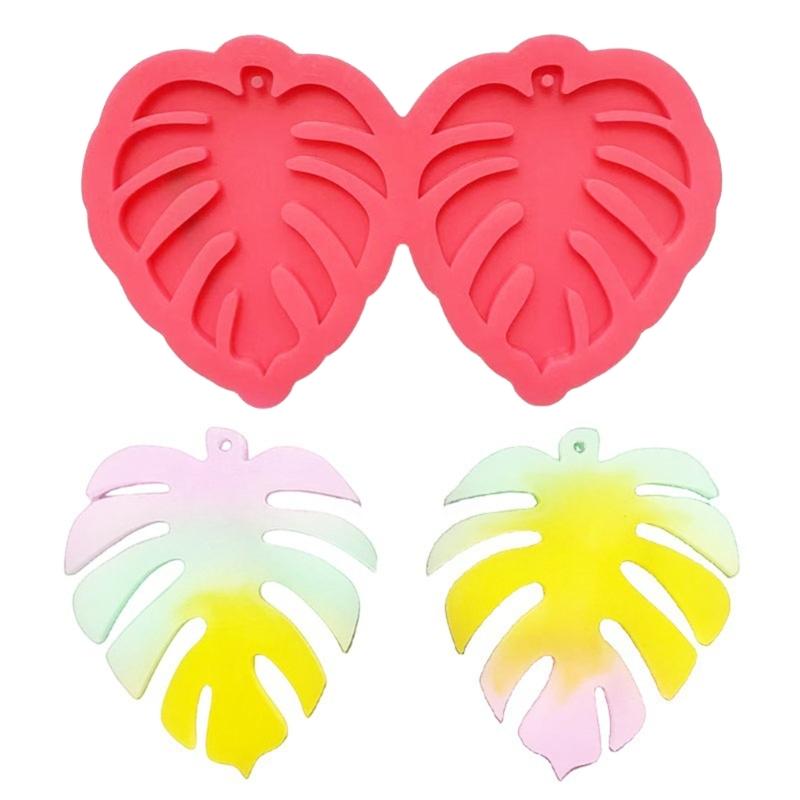 Moon Leaf Earring Resin Molds Jewelry Epoxy Resin Silicone Mould for Necklace Earrings Keychain Pendant  Crafts