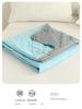 Cooling Ice Silk Summer Quilt - Lightweight, Washable, Solid Color for Single/Double Beds