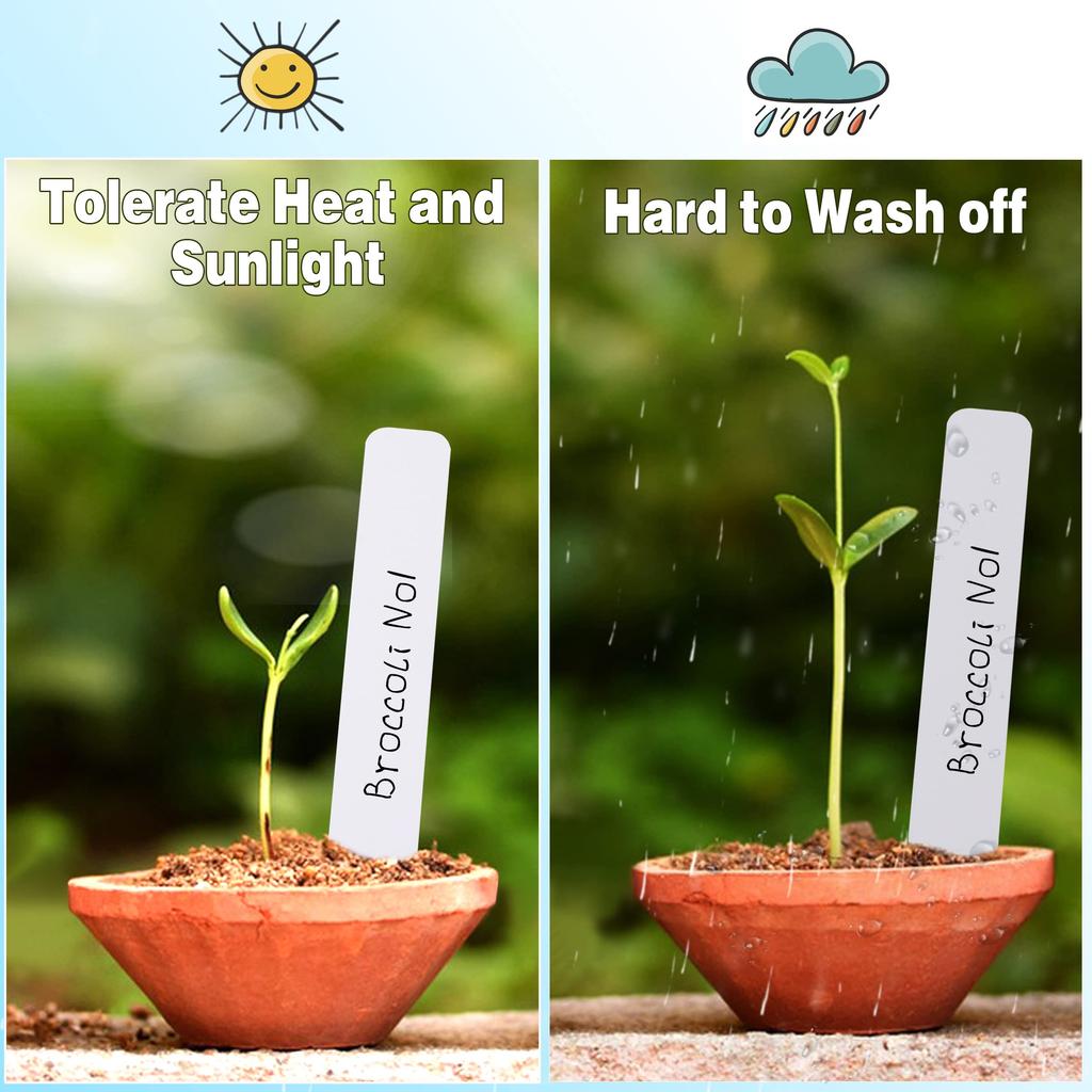 100Pcs 4 Inch Plastic Plant Name Tags for Seedlings Garden Labels Markers Nursery Plant Tags Seed Labels for Gardening Deals