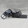 Pointed Rivets Cowhide Belt Men's Japanese Buckle Wolf Head 3D Decoration Women's Belt Punk Style