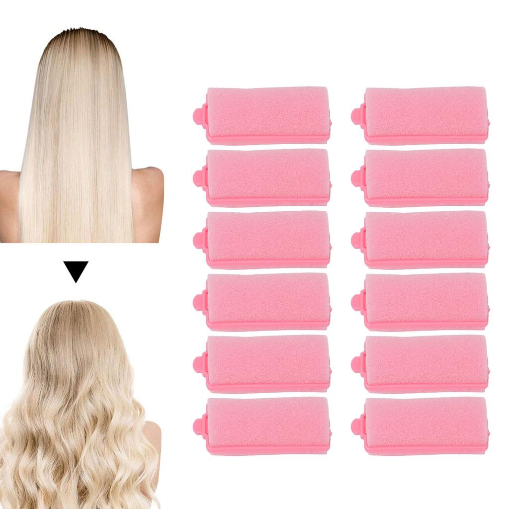 12Pcs Soft Foam Sponge Hair Rollers Heatless Hair Curler Portable Professional Hair Styling Tools For Home And Salon Daily Hairstyling