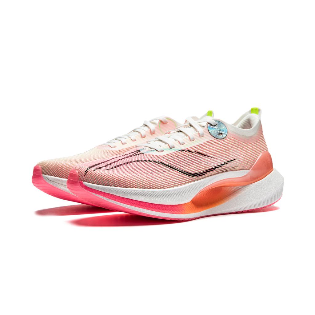 Li Ning Absolute Shadow 2 Essential Dual Cushioning Stability Support Low Top Casual Running Shoes Women sneaker Off-White Pink ARRU004-10