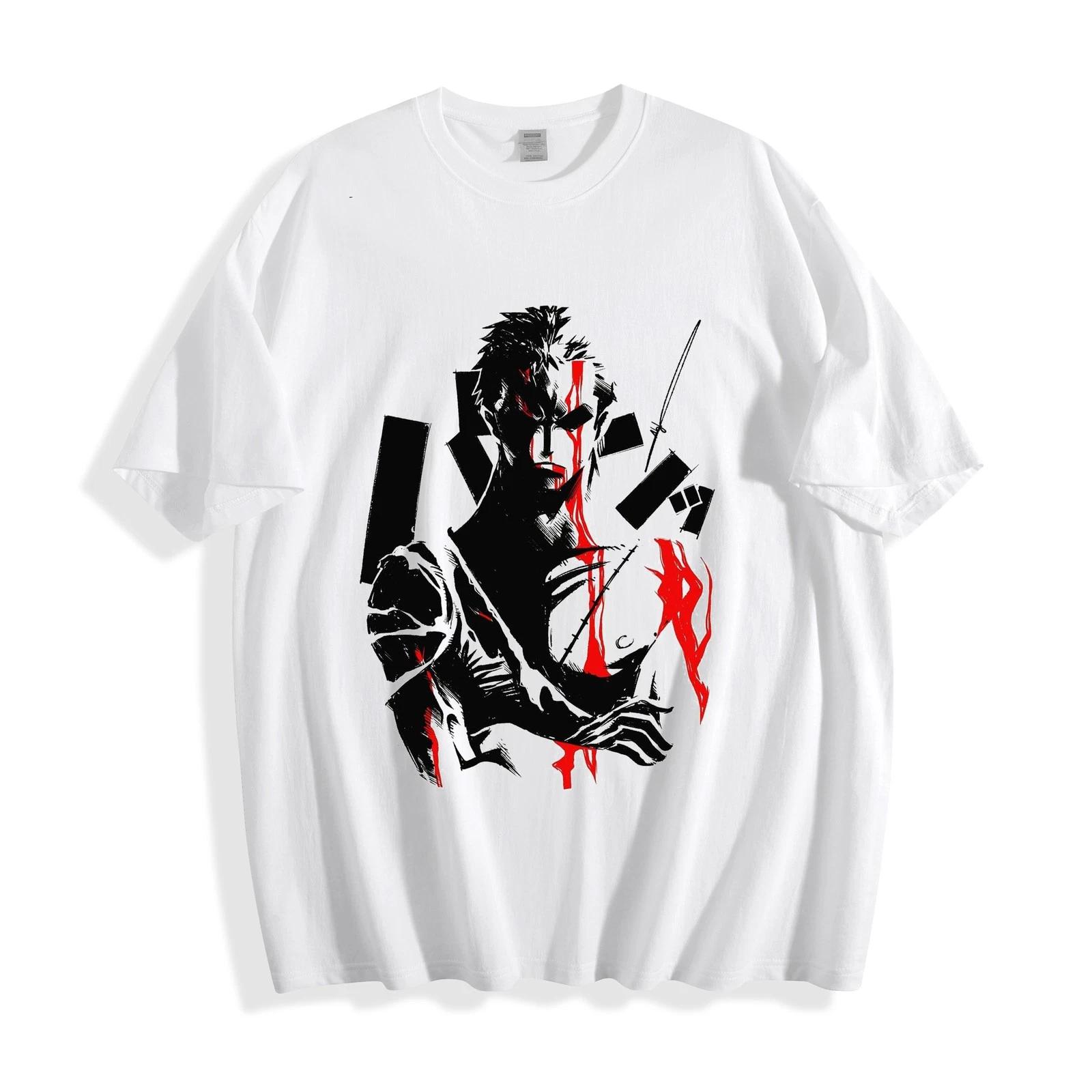 One Piece Roronoa Zoro Ink Slash T-Shirt - Badass Anime Swordsman Unisex Tee 4XL