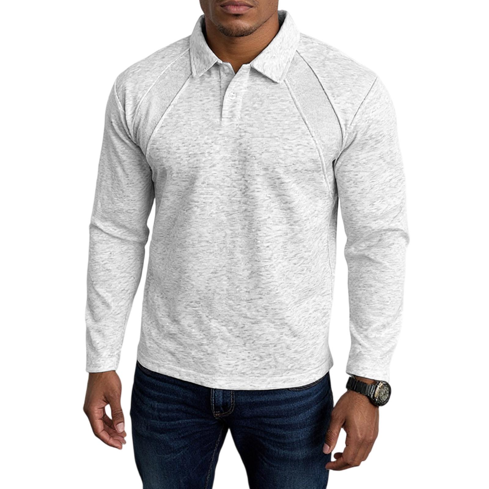 

Splicing Collar Sweatshirt Loose Long Sleeved T-Shirt Fashionable Top XXXL белый