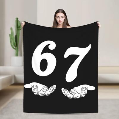 Funny Six Seven 6 7 Meme Vintage Plush Blankets Kids Flannel Throw Blanket Couch Bed Soft Quality Bedspread Gift Idea