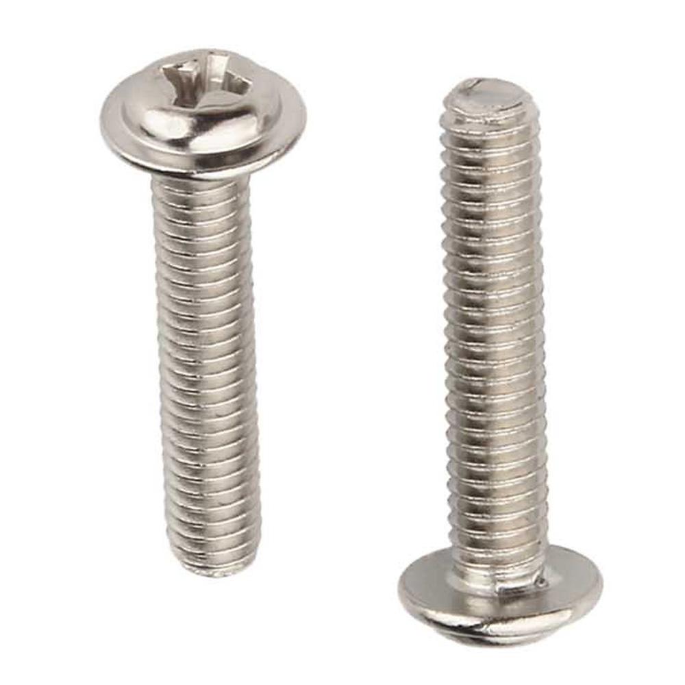 10PCS Round Head Screw PWM Screws Pan Washer M3 M4 Stainless Steel Cross Screw